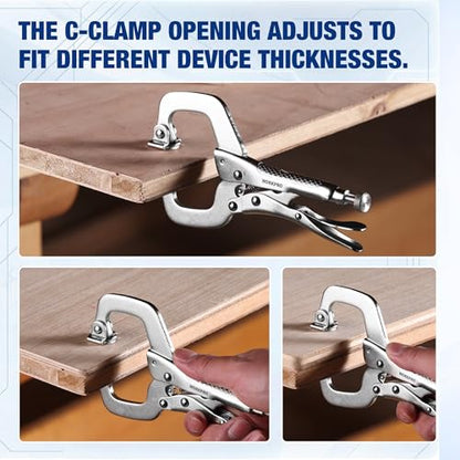 Locking C Clamp with Swivel Pads