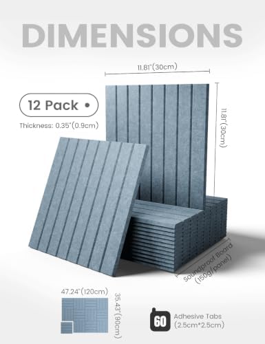 48" x 36" Large Felt Bulletin Board (Coastal Haze / Fine-stripe 12-pack)
