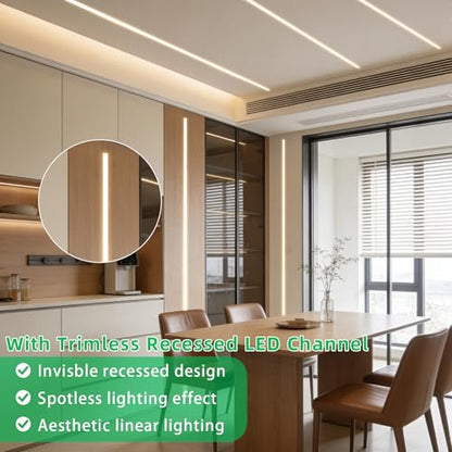 Plaster in Recessed Drywall LED Channel Bendable LED Aluminum Profile Track for Custom LED Strip Lighting