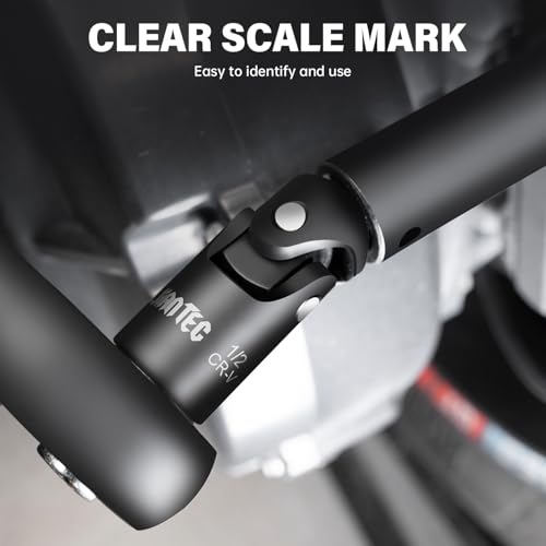 4-Piece 1/2-Inch Drive Impact Extension Bar and Universal Joint Set, 3-Inch, 5-Inch, and 10-Inch Sizes, CR-V Steel, Manganese Phosphate Finished