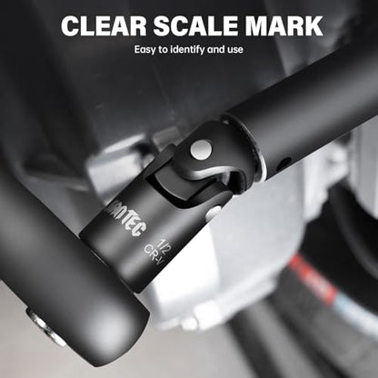 4-Piece 1/2-Inch Drive Impact Extension Bar and Universal Joint Set, 3-Inch, 5-Inch, and 10-Inch Sizes, CR-V Steel, Manganese Phosphate Finished