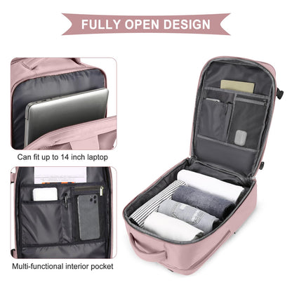 Travel Backpack For Women Men (Pink Purple / 25 liters)