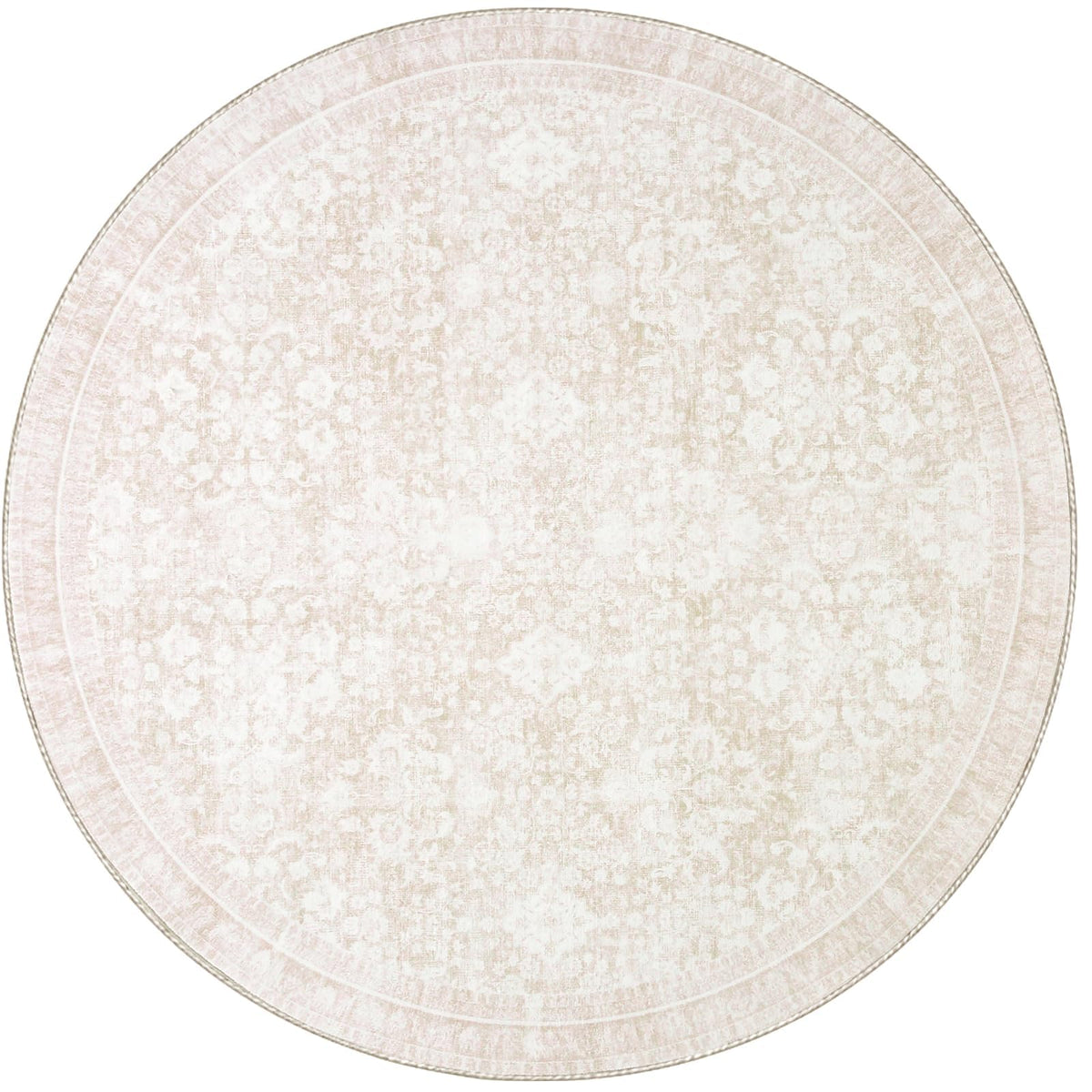 Round Rug 4ft (Cream / 4' (Round))