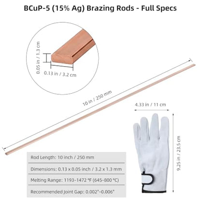 15% Rods 5 Copper Solder for HVAC Refrigeration Repair