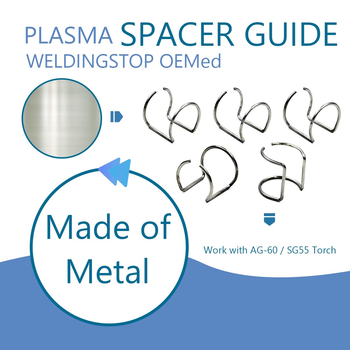 5PCS AG60 Spring Spacer Guide Standoff AG60 Plasma Cutter Torch Consumables