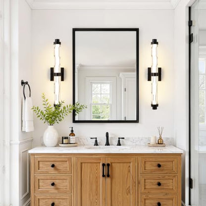 LED Modern Wall Sconces (Black / 24-Inch)