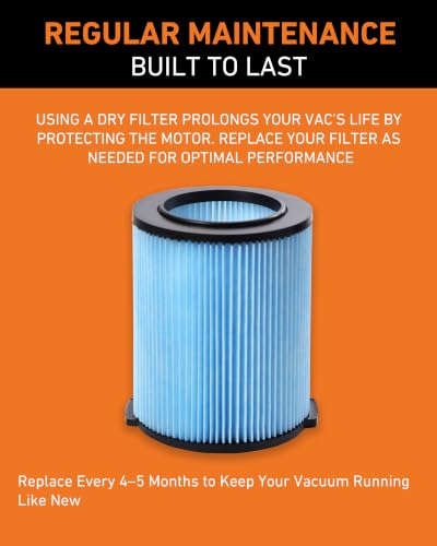 2 Pack Replacement VF4000 Filter for Ridgid Shop Vac Filter 5