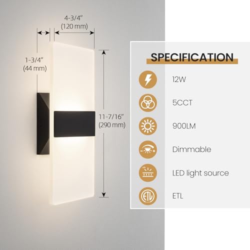 Modern Black LED Wall Lights