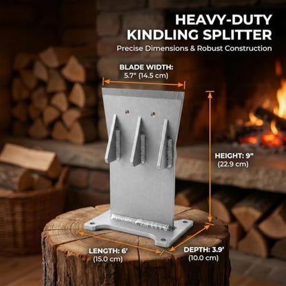 Heavy Duty Manual Kindling Splitter with Bolt