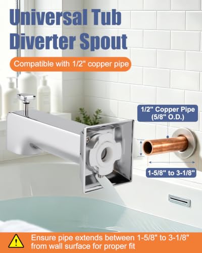Tub Spout with Diverter (Chrome)
