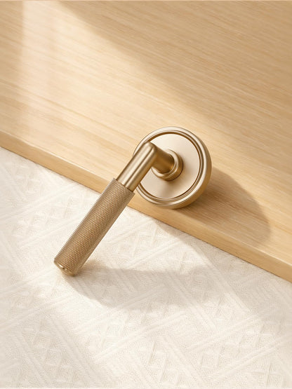 Knurled Door Lever Champagne Bronze Double Dummy Door Handle (Champagne Bronze)