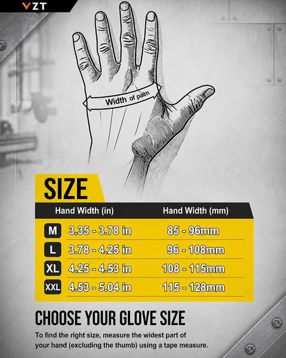 10 Pairs Leather Work Gloves for Men & Women (Blue-white / Large(Pack of 10))