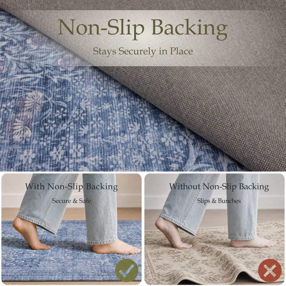 5x7 Area Rugs for Living Room (Dusk Blue / 5' x 7' (Rectangular))