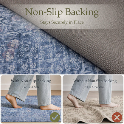 5x7 Area Rugs for Living Room (Dusk Blue / 5' x 7' (Rectangular))