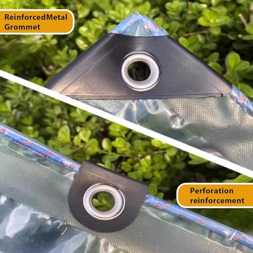 6x8ft Clear Tarp with Grommets (6 x 8 FT)