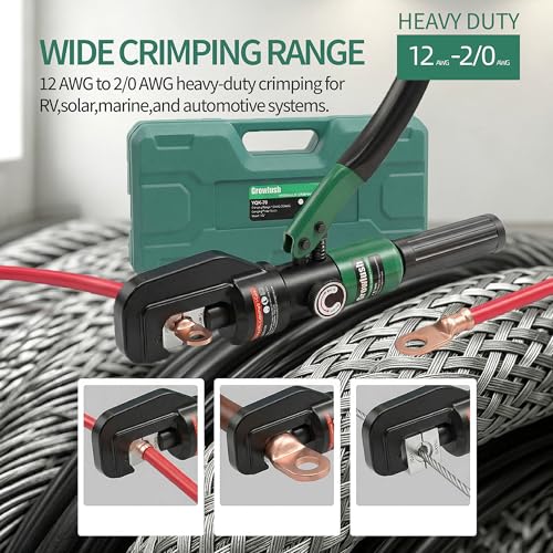 Hydraulic Crimping Tool (12-2/0 AWG +Cut)