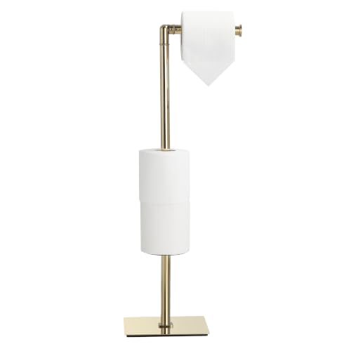 Freestanding Bathroom Tissue Stand with 180° Rotating Arm