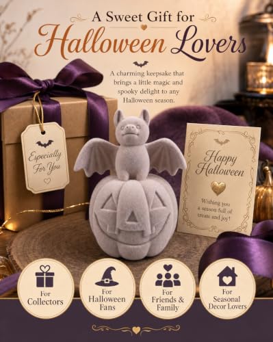 Halloween Decor Bat on Jack (Pink Bat Pumpkin)