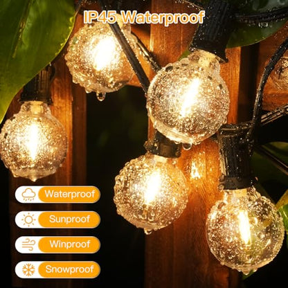 G40 String Lights Outdoor Plug in Patio Lights