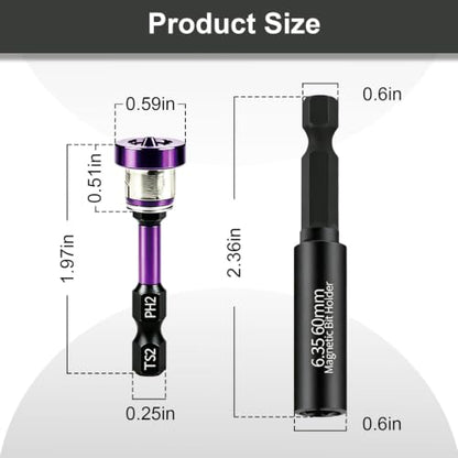 PH2 Magnetic Positioning Screwdriver Bits