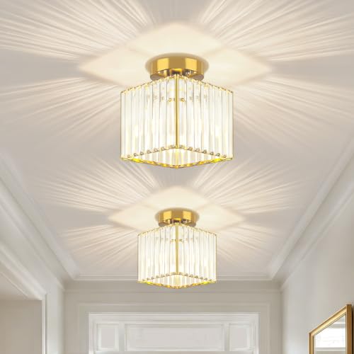2 Pack Crystal Ceiling Light Fixtures