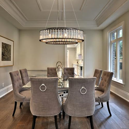 Modern Round Crystal Chandeliers Lighting Fixture