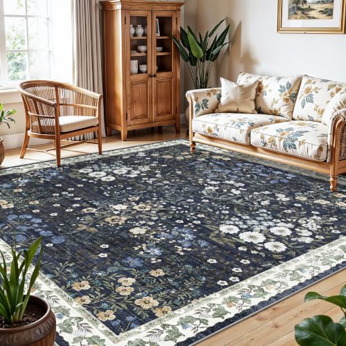 8x8 Square Area Rug Living Room (Blue / 8x8)