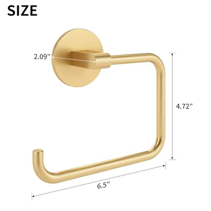 Hand Towel Holder Adhesive Gold (Gold)