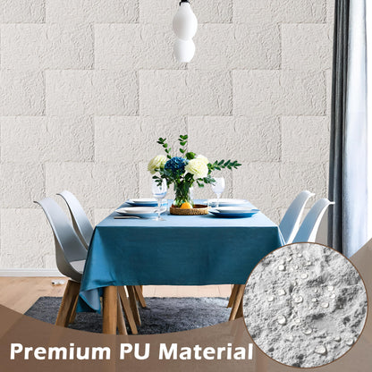 4PCS 23.6"x47.2" 3D Faux Stone Wall Panels Space Black (Snow White)