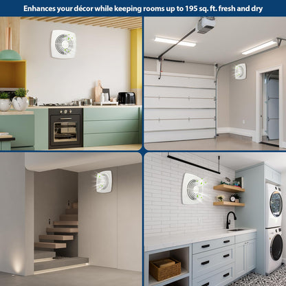 509S Through Wall Exhaust Fan 8 Inch 200 CFM with Filter and On (With Switch Dial / 509S)