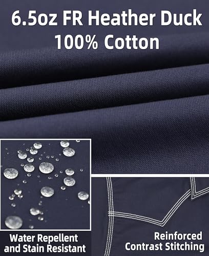 FR Welding Shirts Triple Stitched Pearl Snap Down 6.5oz Soft Canvas