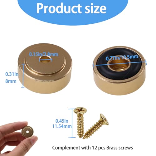 4‑Pcs Brass Cutting Board Feet