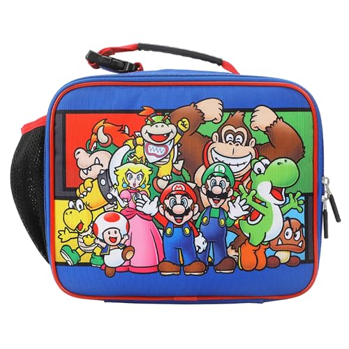 Super Mario Brothers Favorite Characters Insulated Lunch Kit (Super Mario Brothers Blue)