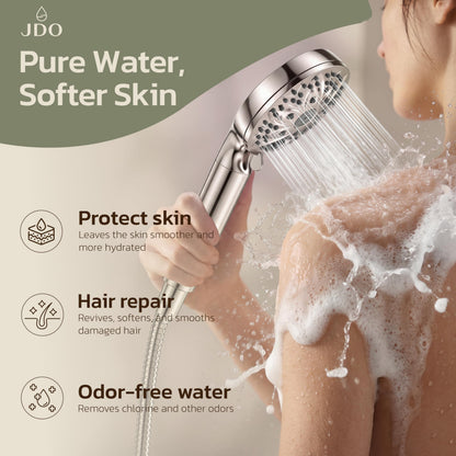 High Pressure Filtered Shower Head with Handheld (Nickel)