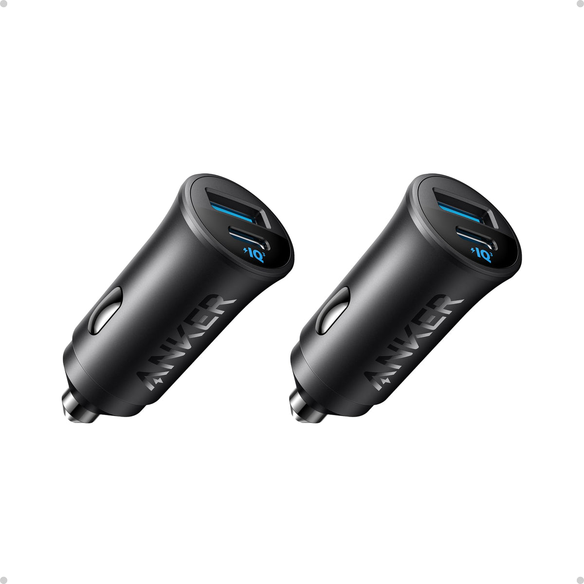 30W 2 Port PowerIQ 3.0 USB C iPhone Car Charger