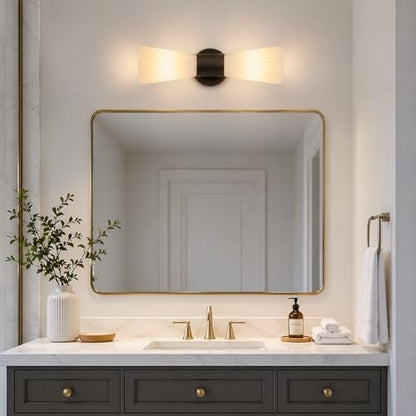 Black Glass Wall Sconce Light (Black Milk Glass)