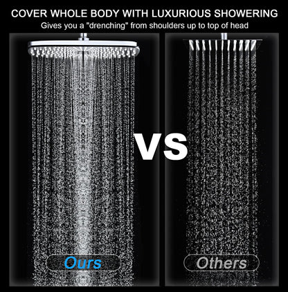 Rain Shower Head with Handheld Showerhead (Chrome)