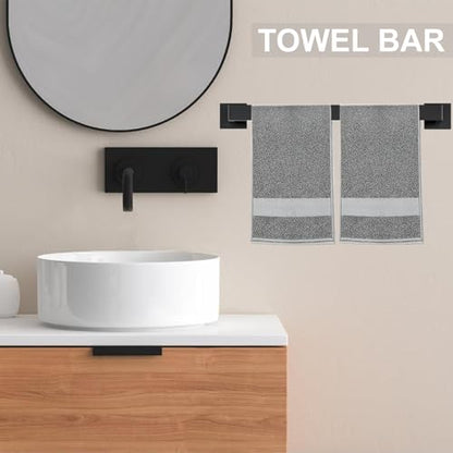 5 Piece Bathroom Hardware Set Stainless Steel Towel Ring Holder
