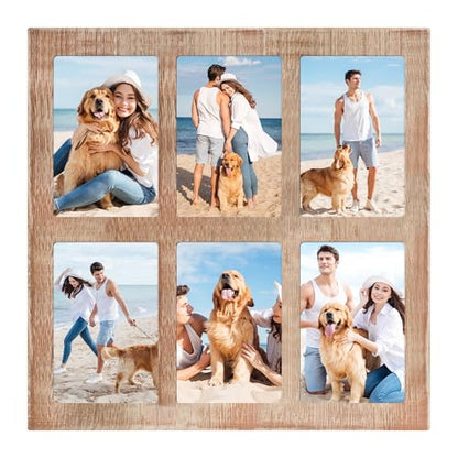 4x6 Picture Frame Collage (Rustic Brown / 13x13in (1Pack))