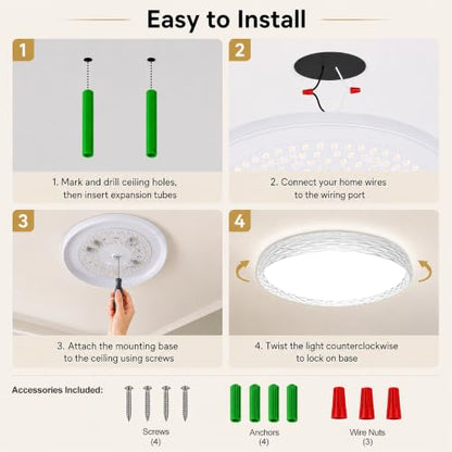 LED Flush Mount Ceiling Light with Sculptural Ring Design
