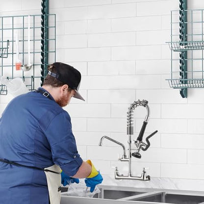 Commercial Faucet with Sprayer for Kitchen Staff