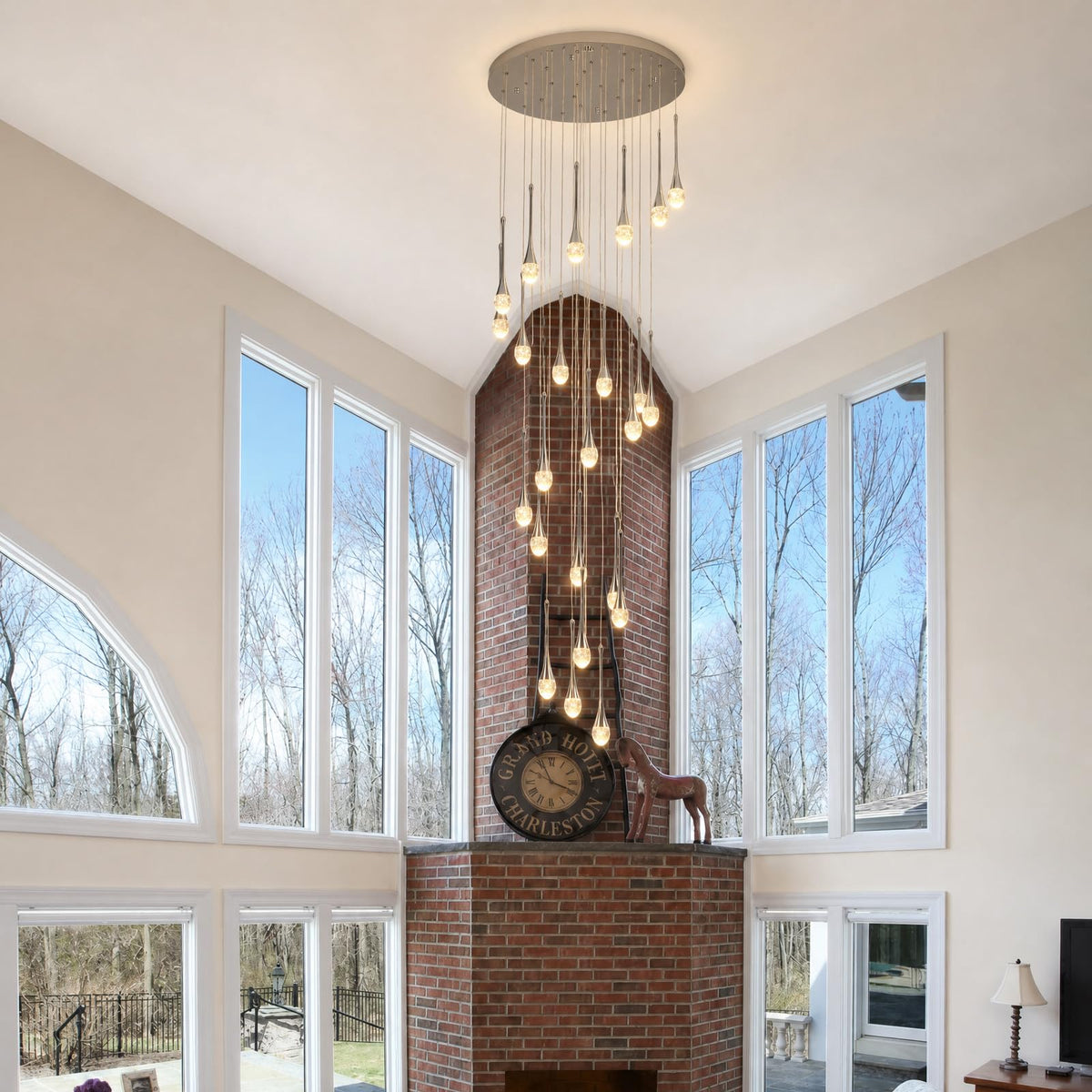 24 Lights Chrome Crystal Chandelier (Chrome / 24 Lights)