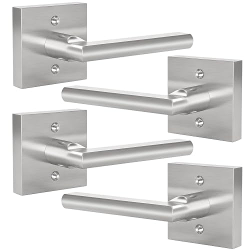 4 Pack Dummy Door Handles (Satin Nickel)