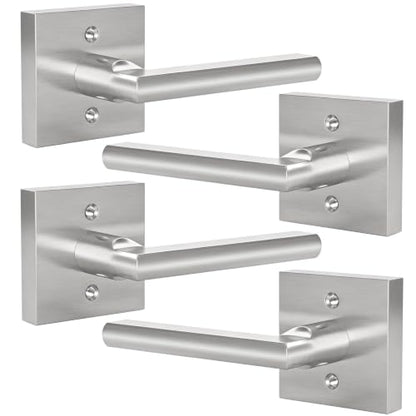 4 Pack Dummy Door Handles (Satin Nickel)