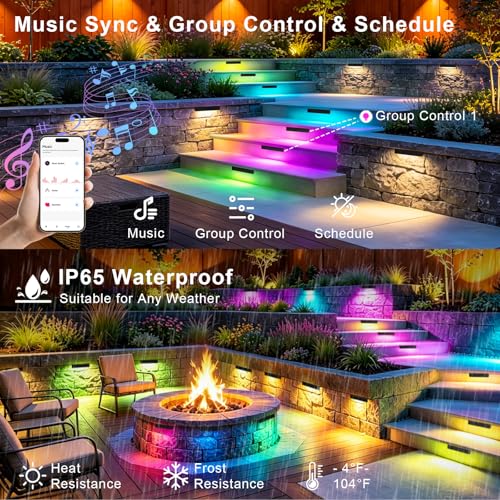 7 Inch RGBCW Retaining Wall Lights