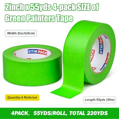 4 Rolls Painters Tape 2 inch Wide