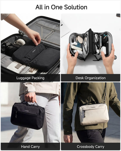 Electronics Organizer Travel Case (Beige / L)