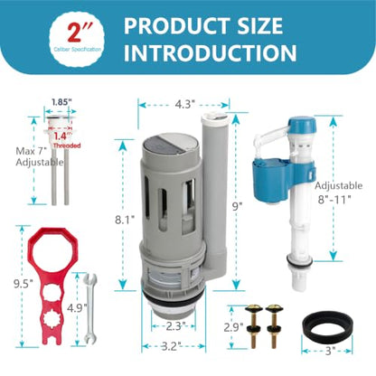 2 In Dual Flush Valve Replacement Kit for 2