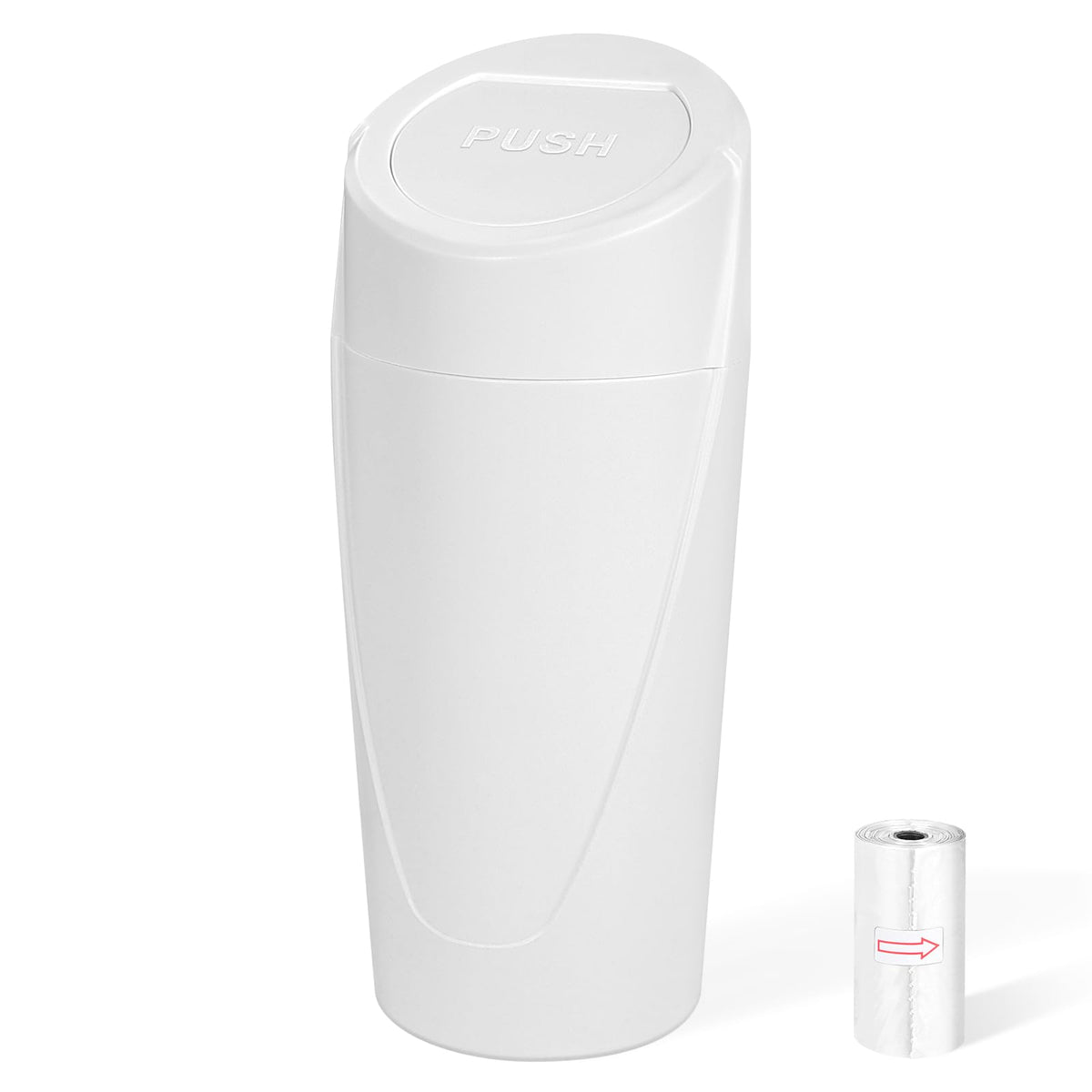 Car Trash Can (White / Round)