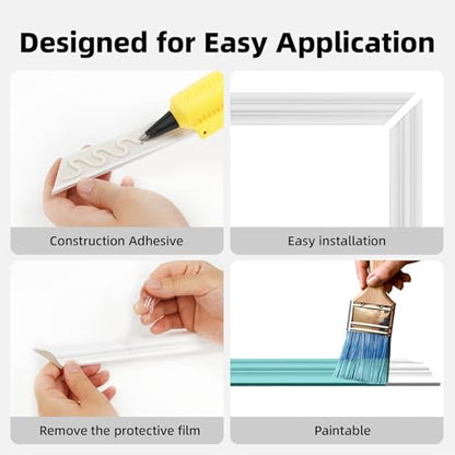 3 Set Pre Cut Accent Wall Molding Kit